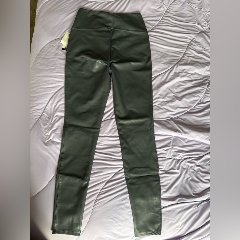 Seven7 Gray Faux Leather Leggings